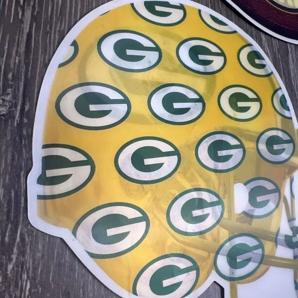 Nfl Green Bay Packers Ultraflip 3D Magnet Set 3 Piece Yellow Green